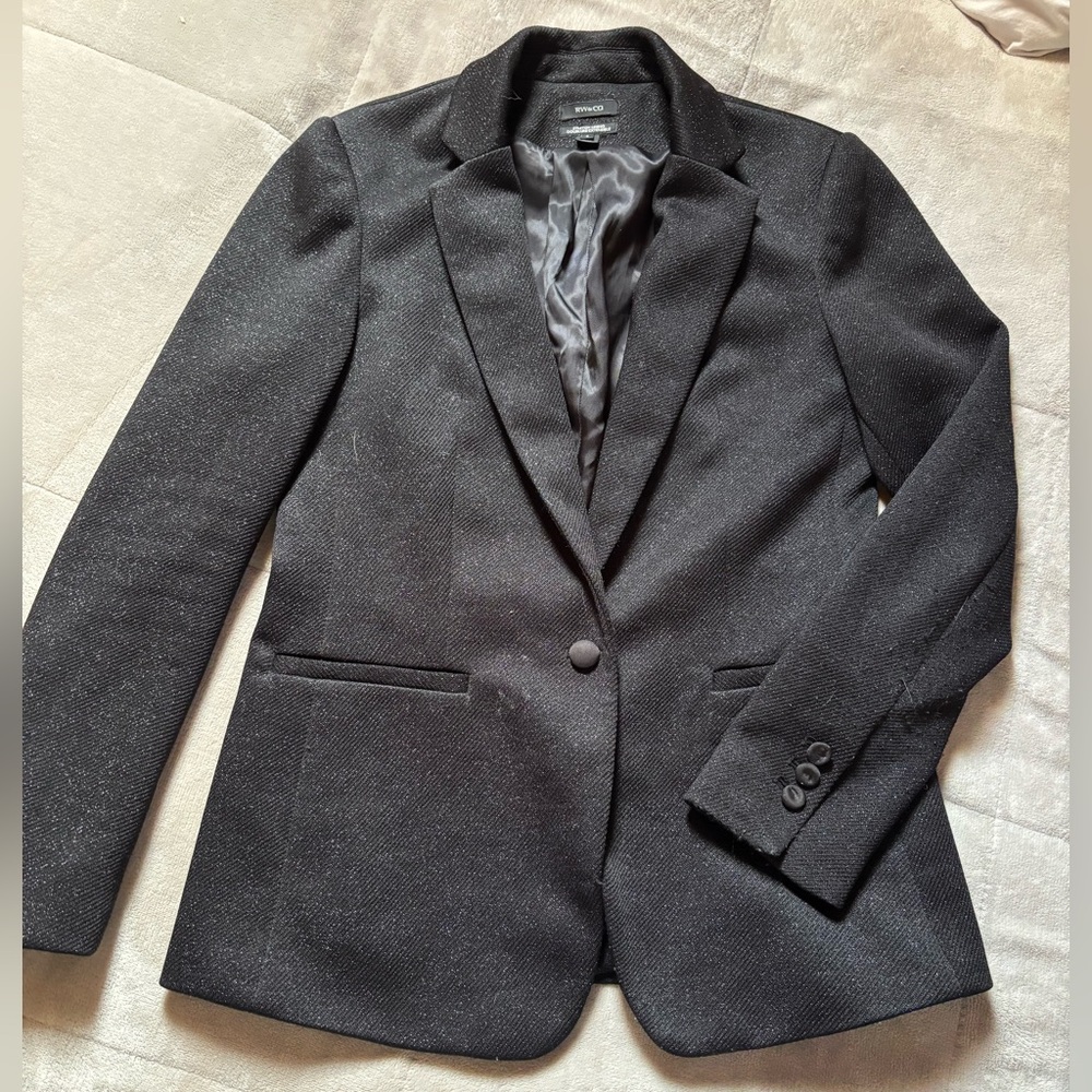 Black Blazer with Sparkle Detail